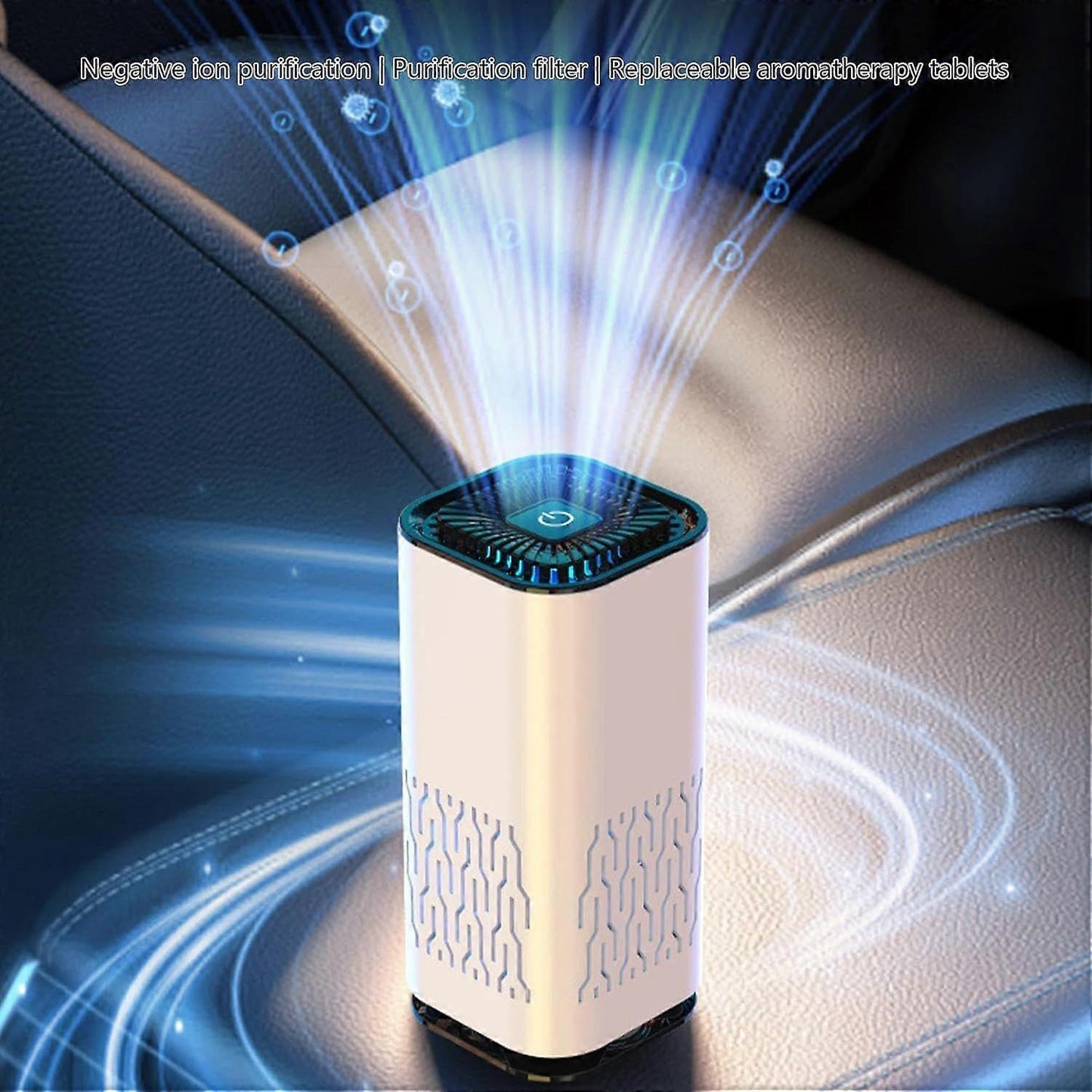 Car Air Purifier Ionizer with Filter | Small Negative Ion Generator for Car Use V1263-JX-4792
