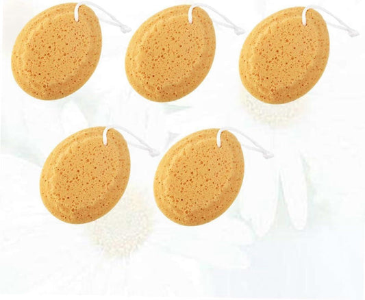5pcs African Net Sponge, Loofah Bath Shower Body Scrubber - Brown V1263-JX-4860