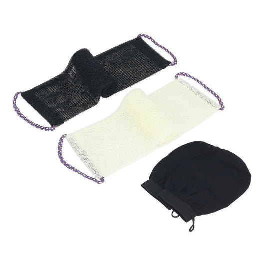 African Long Net Bath Sponge, Body Exfoliating Net with Bath Gloves V1263-JX-4863