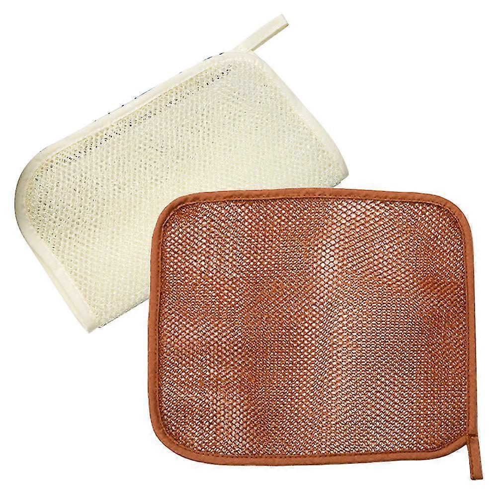 2pcs African Exfoliating Bath Net Sponge, Shower Back Scrubber V1263-JX-4867
