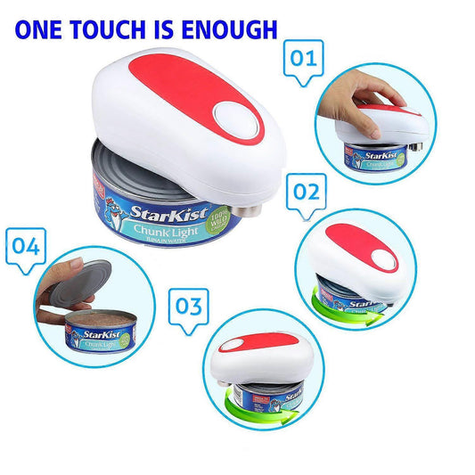 One-Touch Electric Can Opener, Smooth Edge, Hands-Free Operation V1263-JX-4917
