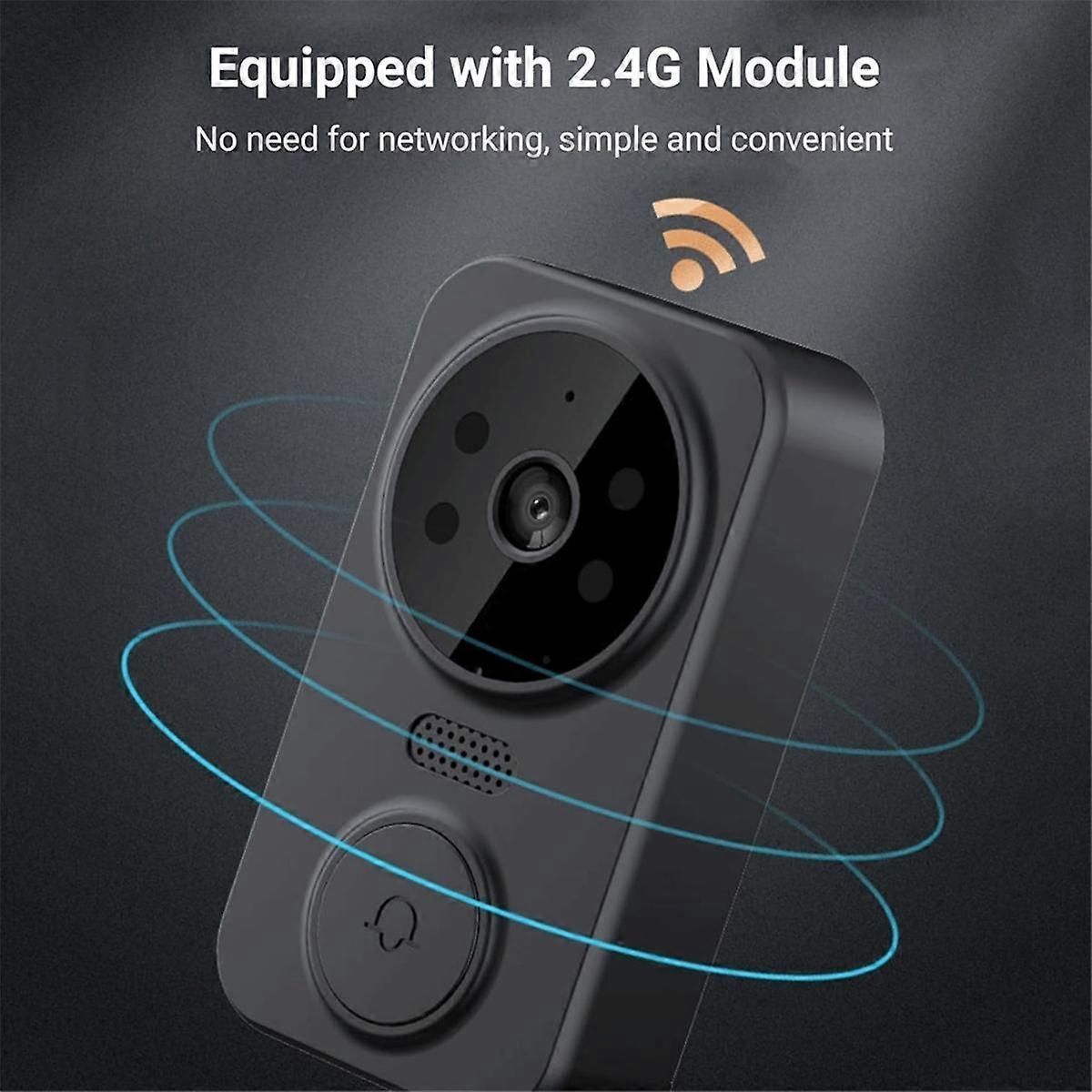 1080P Video Doorbell, Night Vision, USB-C, 2.4GHz WiFi, 2-Way Audio, 256GB V1263-JX-5054