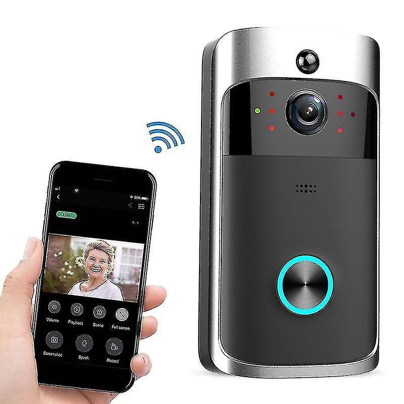WiFi Remote Monitoring Video Doorbell, Infrared Night Vision V1263-JX-5063