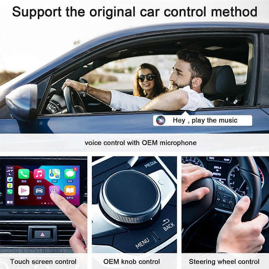 CarPlay Wireless Adapter, Wired to Wireless Dongle with WiFi Online Update V1263-JX-5117