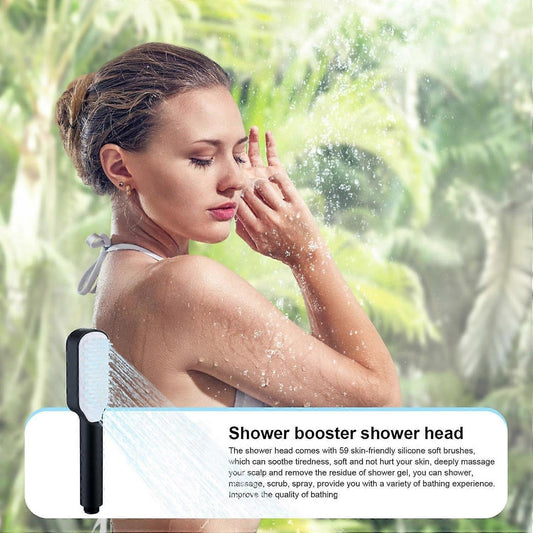 Pressure Handheld Rain Shower Head, Adjustable Black Shower V1263-JX-5174