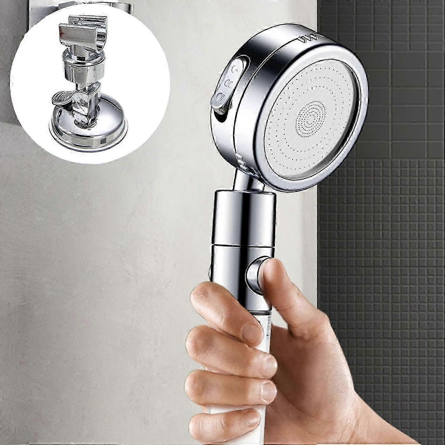 Adjustable Removable Shower Head Holder, No Drill Bracket V1263-JX-5202