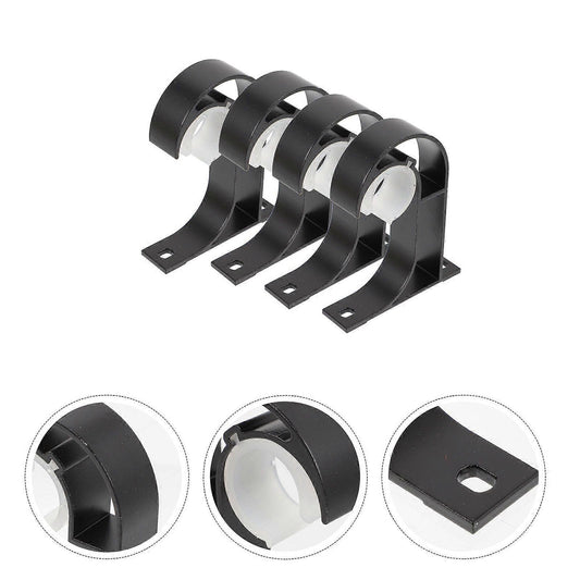 4pcs Curtain Rod Brackets, Heavy-Duty Curtain Rod Holders & Hooks V1263-JX-5335