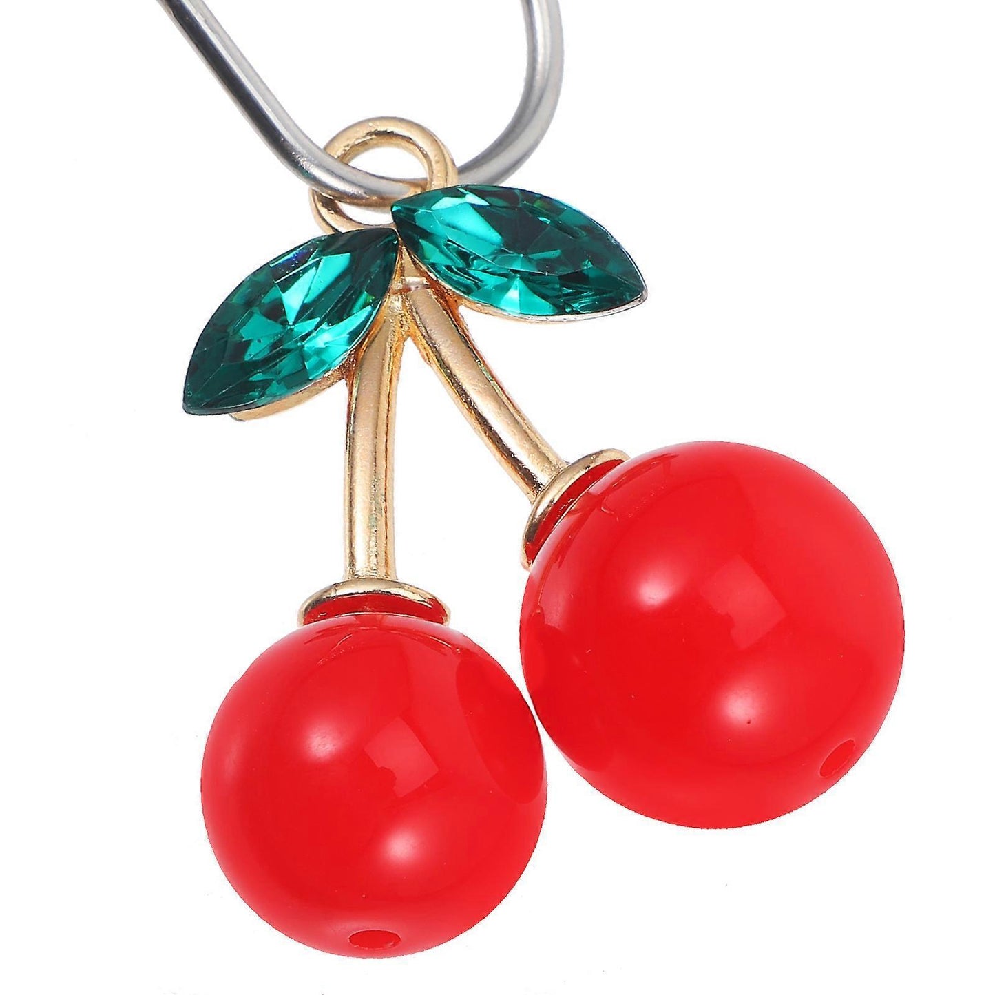 12pcs Cherry Design Shower Curtain Hooks Rings Decorative Curtain Hanger Hooks V1263-JX-5370