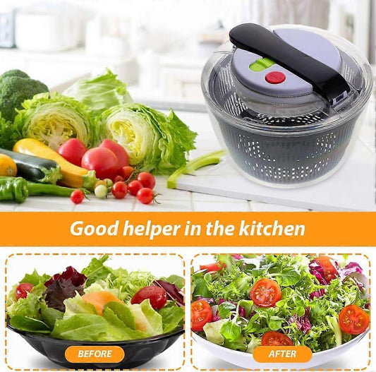 3L Salad Spinner with Lid, Small Vegetable and Fruit Washer & Dryer V1263-JX-5374
