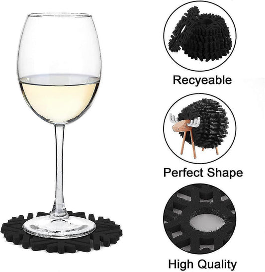 Felt Drink Coasters Non-Slip Washable Heat Resistant V1263-JX-5434