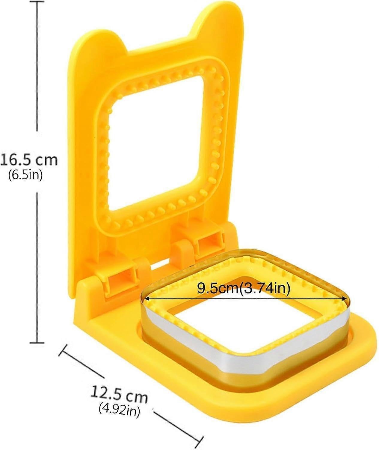 Sandwich Cutter and Sealer Yellow Crustless Bread Pancake Maker for Babies V1263-JX-5542