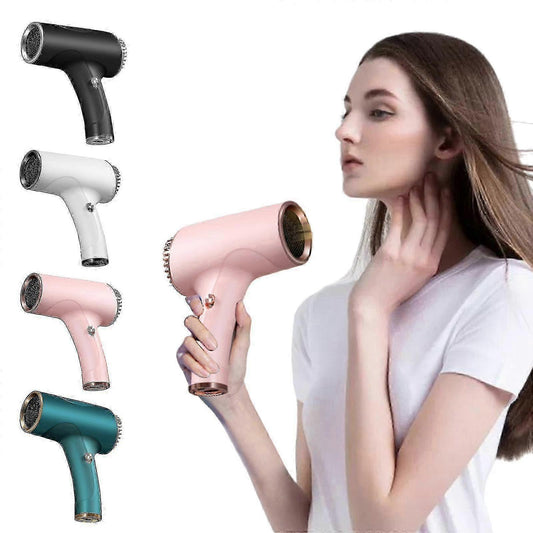 Portable Rechargeable Cordless Hair Dryer USB Travel Hair Dryer Black V1263-JX-5580