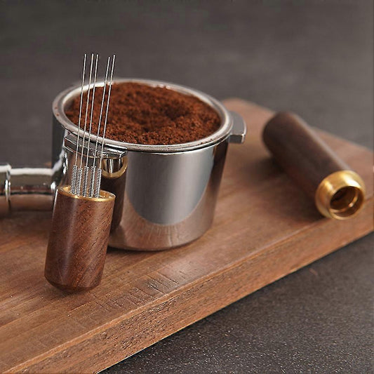 Stainless Steel Coffee Tamper with WDT Needles Espresso Distributor Tool V1263-JX-5659