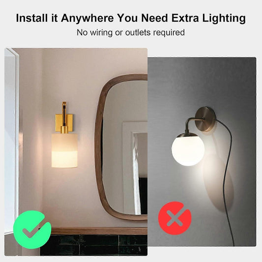 Battery Operated Wall Sconces Set of 2, Dimmable Wireless LED Lights, Remote, Gold V1263-JX-5783