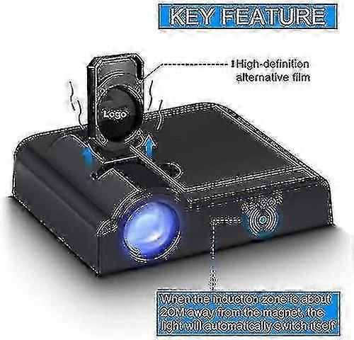 Wireless Car Door LED Logo Projector Lights 2PCS, Universal Courtesy Door Lamp V1263-JX-5811