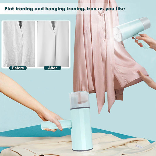 800W Foldable Handheld Travel Clothes Steamer 4.7oz Tank Quick Steam Green V1263-JX-5904