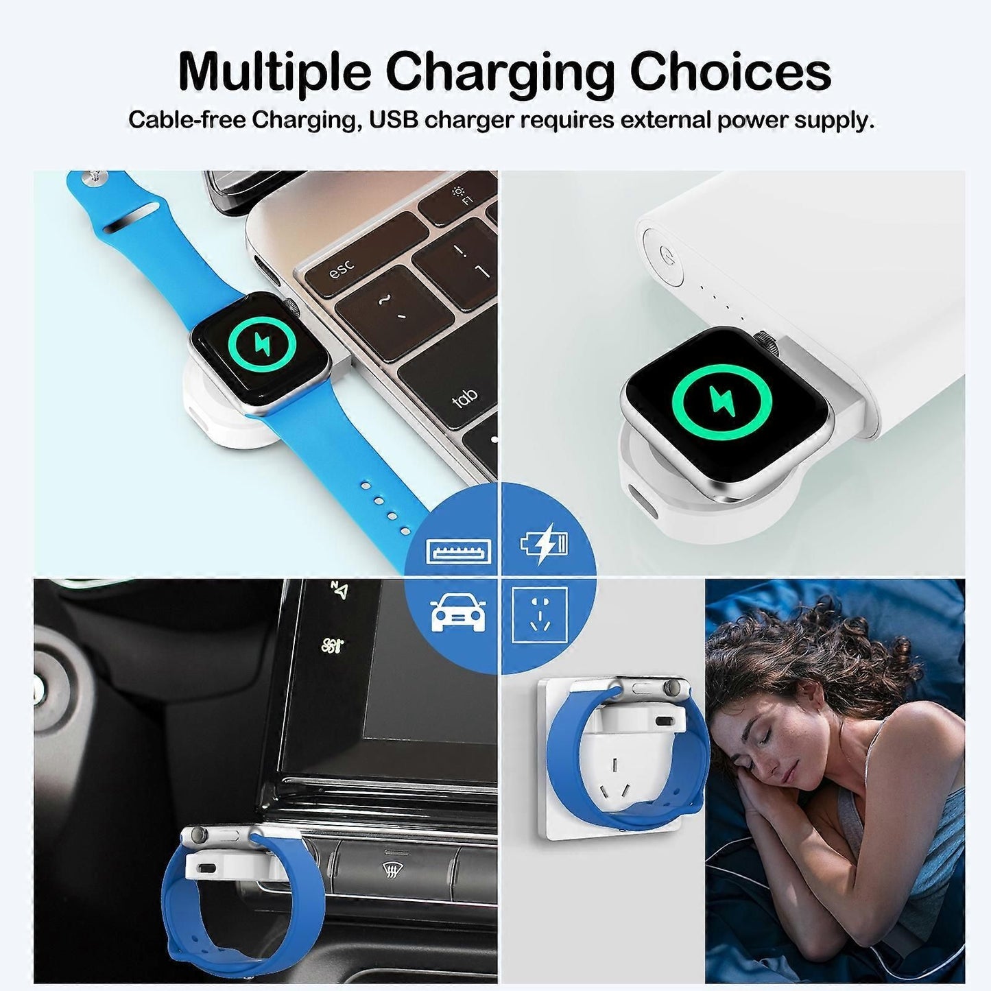 Portable Wireless Charger for Apple Watch Series A15 with Card Reader V1263-JX-6000