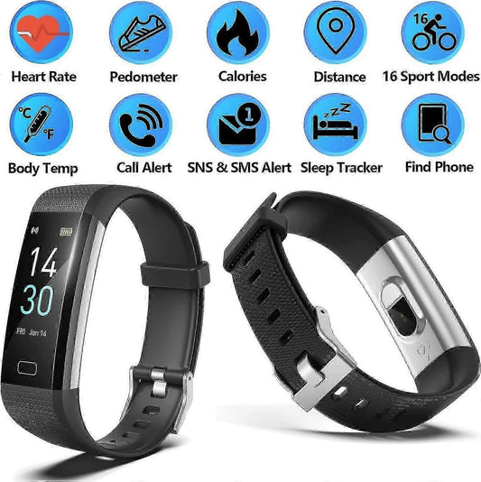 IP68 Fitness Tracker Smartwatch - Heart Rate, Sleep, Step Counter, Calories, Blood Pressure V1263-JX-6050