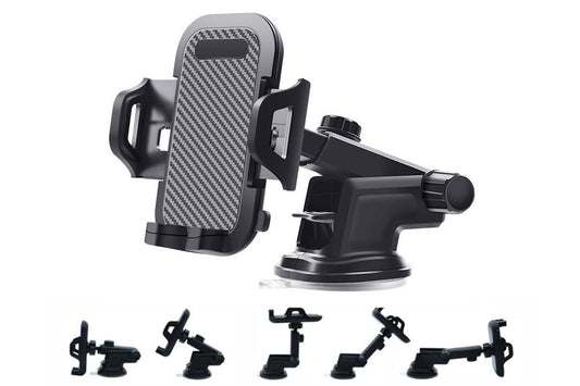 Universal Car Phone Holder Suction Mount Adjustable Dashboard Windscreen Stand V1263-JX-6124