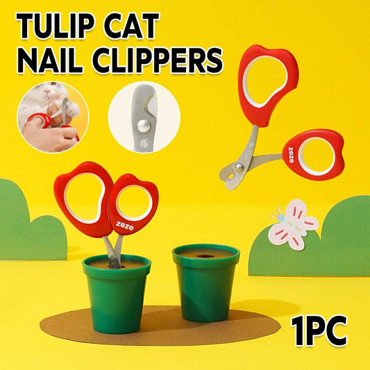 Tulip Shape Cat Nail Clipper Pet Grooming Tool Safety Durable for Cat Kitties V1263-JX-6150