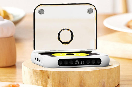 Portable CD Player Bluetooth 5.3 with HiFi Speakers Rechargeable Walkman Supports CD USB MP3 for Home - White V1263-JX-6271-3