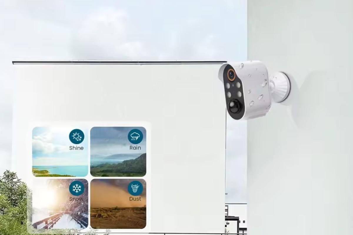 Security Cameras Wireless Outdoor Home Indoor Camera with Color Night Vision Motion Detection -White V1263-JX-6284-2