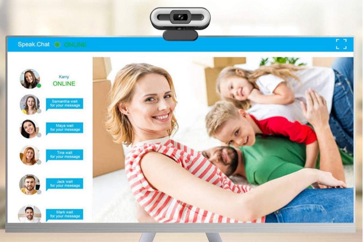 4K Webcam for PC with Light Computer Camera with Built-in Microphone Plug & Play USB Webcam V1263-JX-6303
