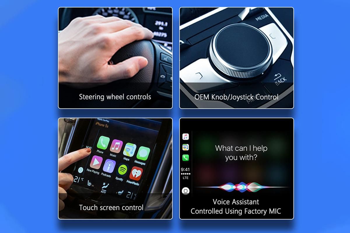 Wireless Adapter Auto Connect USB Dongle Compatible with Wired Carplay Android 2 in 1 Carplay Android Auto V1263-JX-6370