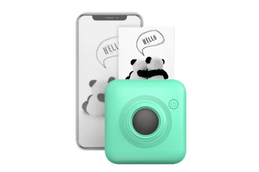 Mini Portable Label Printer Wireless Bluetooth Thermal Printer for Labels Boarding Pass Notes Photos - Green V1263-JX-6376
