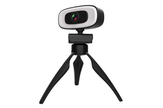 4K Webcam with Ring Light Built in Microphone and Tripod for Video Conferencing V1263-JX-6384
