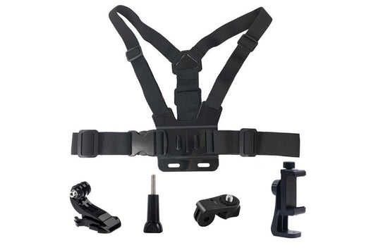 Mobile Phone Chest Mount Harness Strap Holder with Rotating Phone Clip V1263-JX-6425