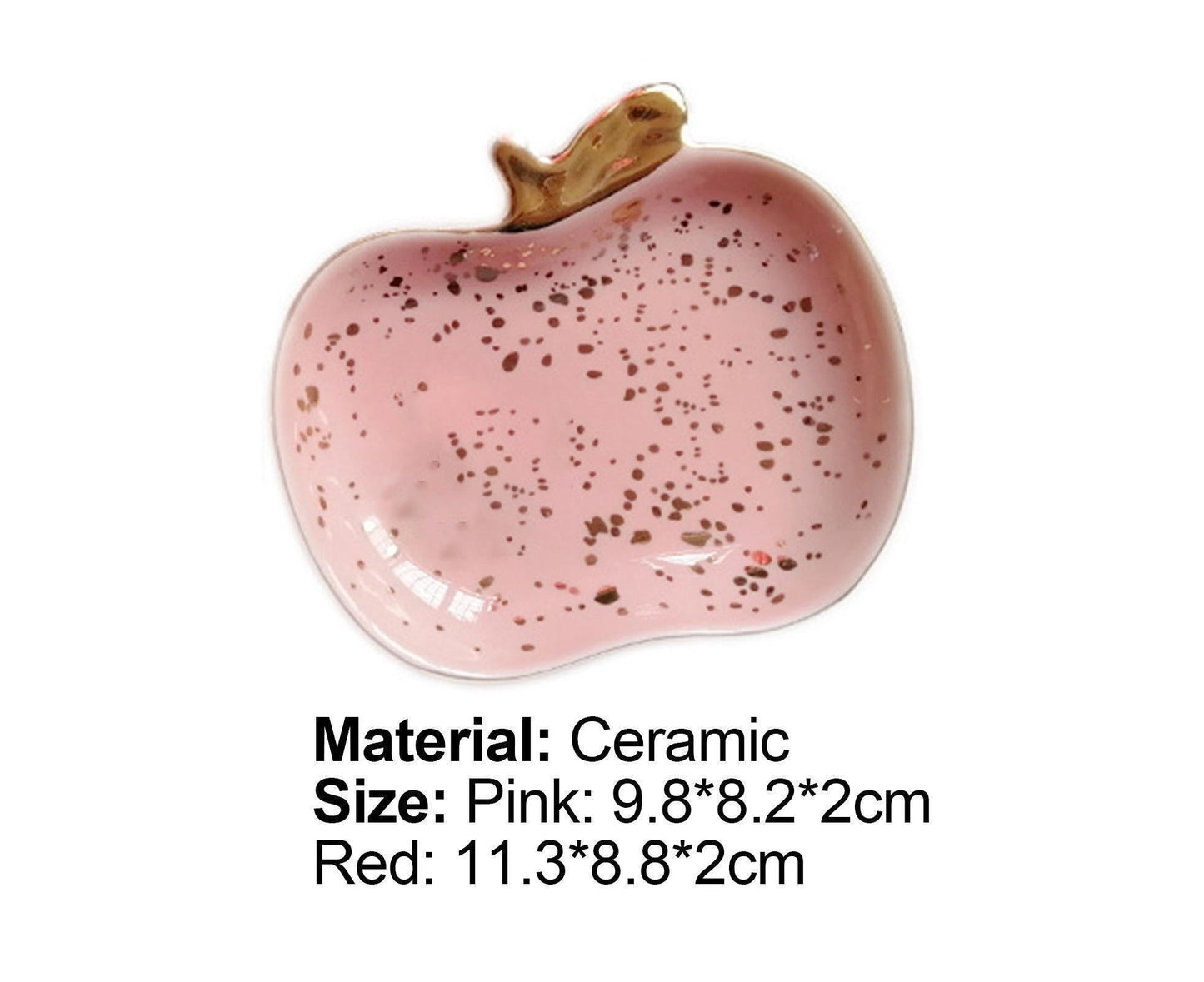 Jewelry Dish Cute Multi-purpose Ceramic Earrings Decorative Display Bowl for Indoor-Pink V1263-JX-646