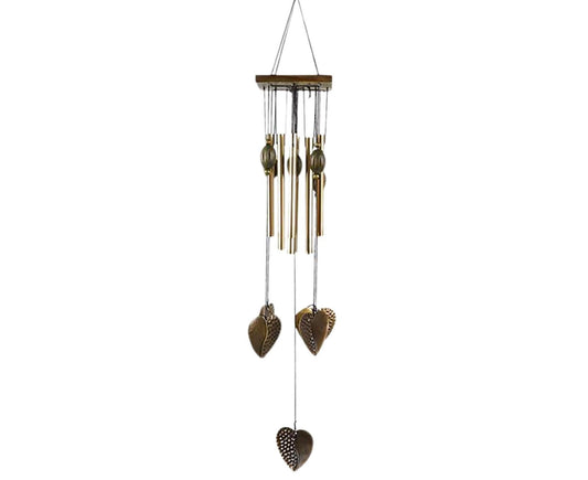 Anti-corrosion Wind Chime with Heart Pendant Metal Patio Porch Windchimes Bell for Home V1263-JX-647