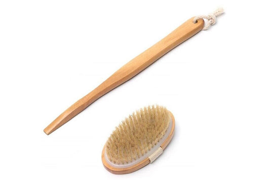 2 Pieces Long Handle Back Shower Brush with Detachable Hand Strap V1263-JX-6513