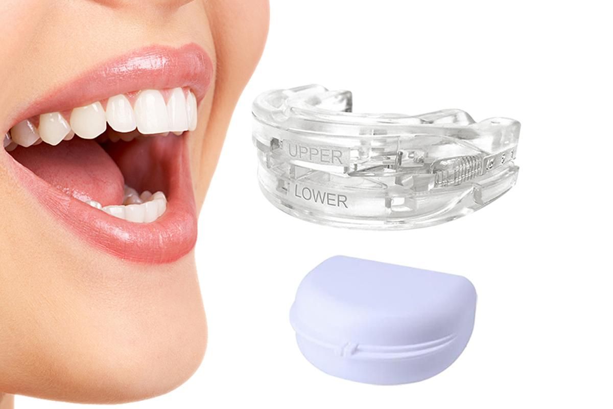 Anti-Snoring Mouth Guard Sleeping Bite Guard for Bruxism Aid Mouthpiece -White V1263-JX-6554-2