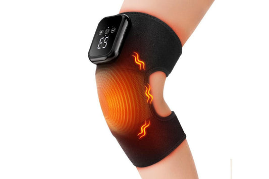 Knee Massager with Heat Vibration Electric Heated Knee Brace with 3 Heat Levels V1263-JX-6582