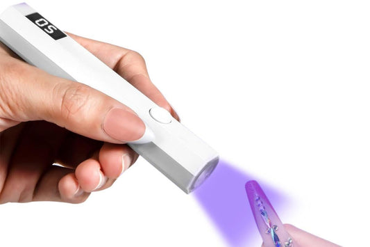 Handheld UV Nail Lamp Portable Gel Nail Dryer for Home Salon Use - White V1263-JX-6604-2