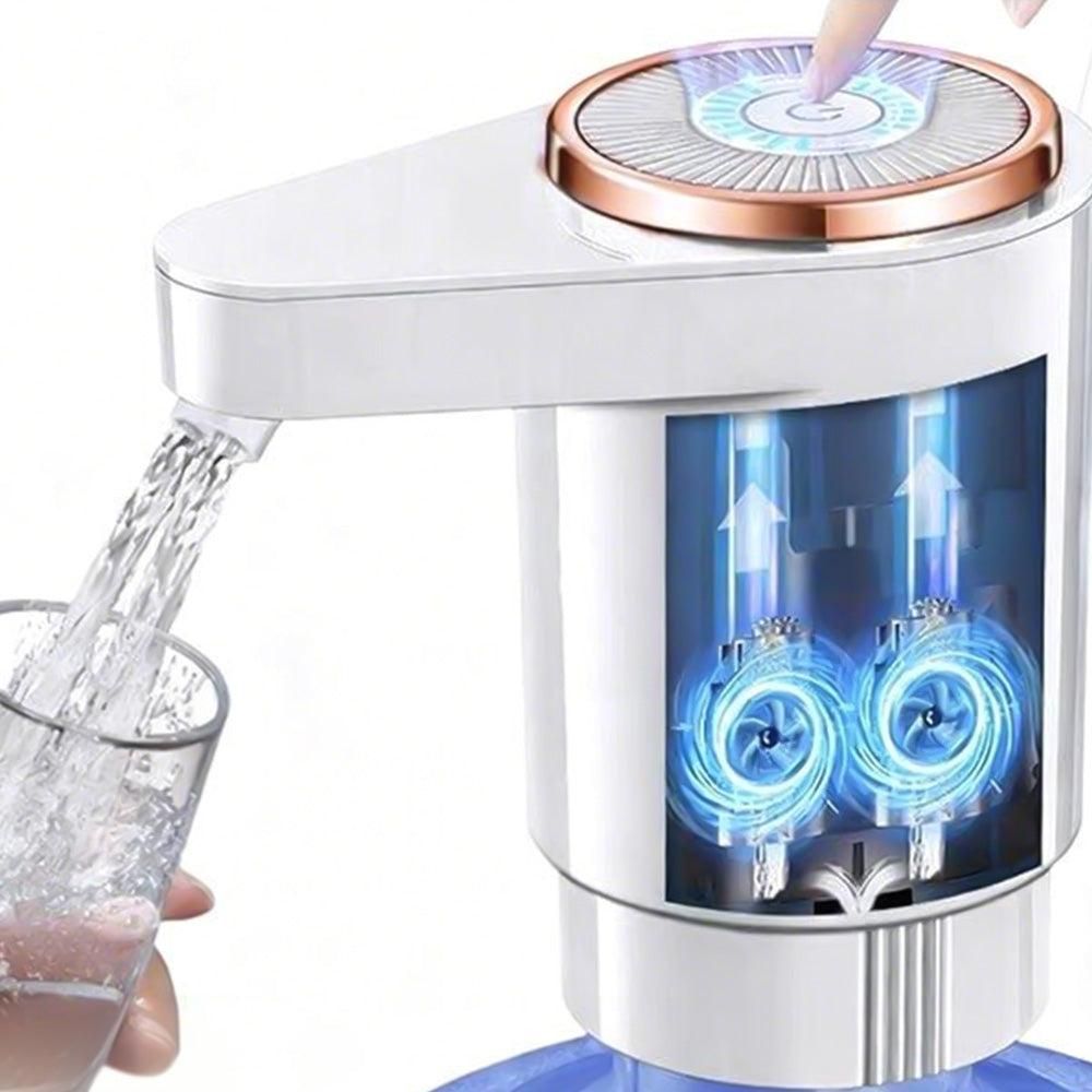 Portable Electric Water Bottle Pump Automatic Dispenser For Home Kitchen Camping - White V1263-JX-6666-1