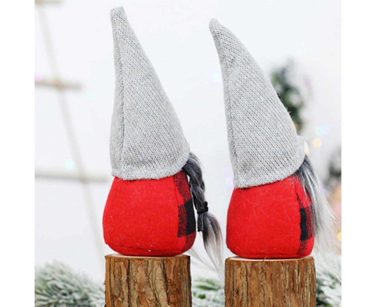 Christmas Ornaments Gnome Faceless Santa Doll Window Tabletop Decoration Gift-L V1263-JX-674