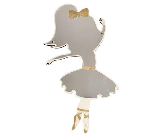 Ballet Girl Wall Mirror-Natural V1263-JX-682