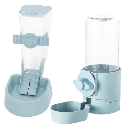 Automatic Food Water Dispenser Set Pet Feeder Bowl Set for Cage Light Blue V1263-JX-6828