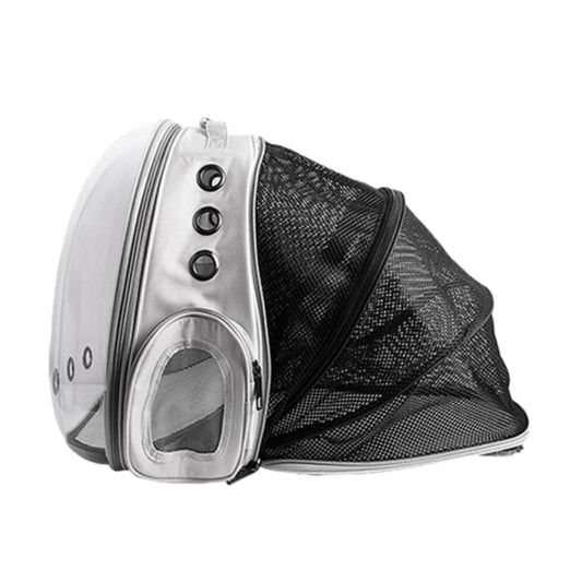 Expandable Travel Cat Backpack Carrier Polarized Tinted Bubble Window Pet Backpack Grey V1263-JX-6877