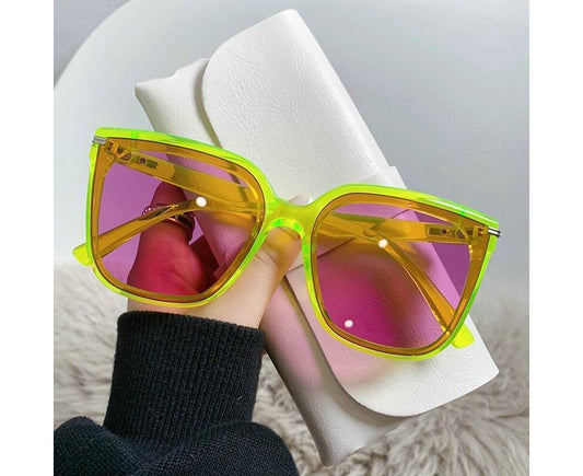 Fashion Classic Square Frame Sunglasses Women Vintage Oversized Sun Glasses Brand Shades for Female Candy V1263-JX-690