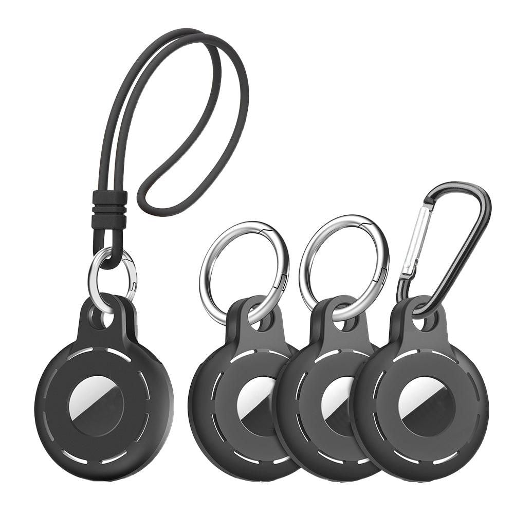4Pcs For Apple Airtag Case Cover Anti-lost Keychain Ring Protective Case Style 1 V1263-JX-6953