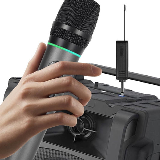 Dual Wireless Rechargeable Microphone Set with Display for Karaoke Weddings DJs Speech & Classroom Use V1263-JX-6973