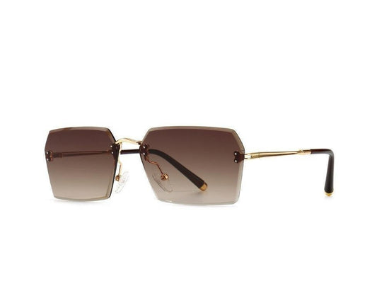 Fashion Rimless Sunglasses Women Luxury Brand Sun Glasses Female Eyewear Square Retro Lens UV400 Men Glasses V1263-JX-698