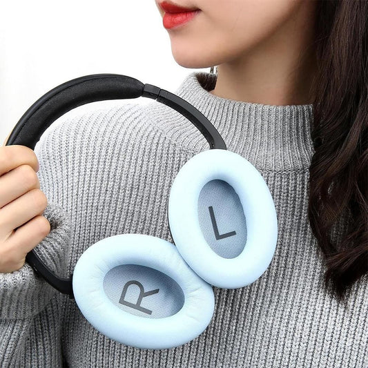 Pair of Replacement Ear Pads for Bose QC45 Headphone Ear Cushions Blue V1263-JX-7000-2