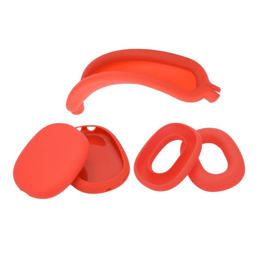 For Apple AirPods Max Headphones Protective Case Silicone Sleeves Full Set Cover Red V1263-JX-7021-4