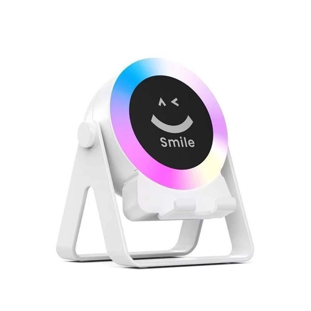 4 in 1 Wireless Induction Speaker Bluetooth Speaker with 360 Adjustable Phone Holder - White V1263-JX-7033