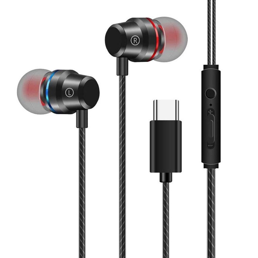 USB-C Over-Ear Hook Headphones for iPhone 16/15 Pro Max & Galaxy S25 Rose Gold V1263-JX-7060